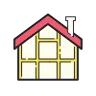 Icone de travaux de couverture