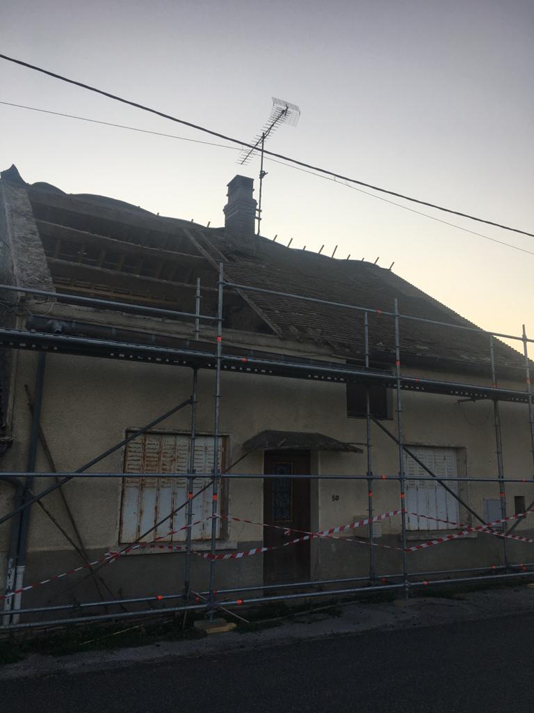 Toiture en métal cuivré