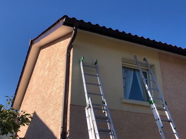 Chantier de peinture de façade